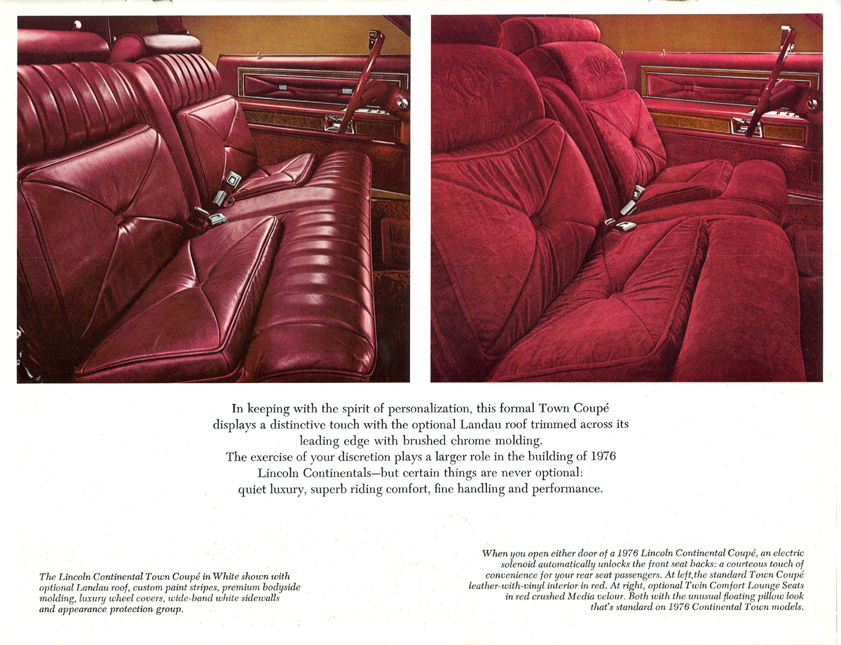 1976 Lincoln Continental Brochure Page 5